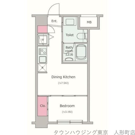 レジディア新川の物件間取画像